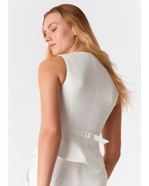 Whistles White Andie Wedding Waistcoat