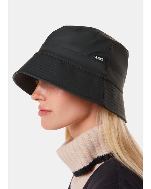 Rains Black Bucket Hat