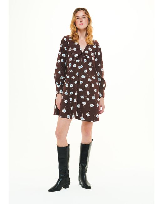 Whistles Multicolor Watercolour Daisy Poplin Dress