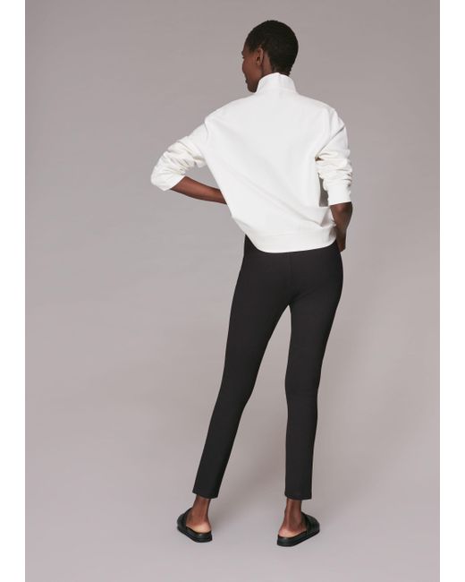 Whistles Gray Classic Slim Ponte Trouser