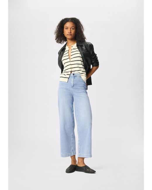 Whistles Blue Stretch Straight Ankle Jean