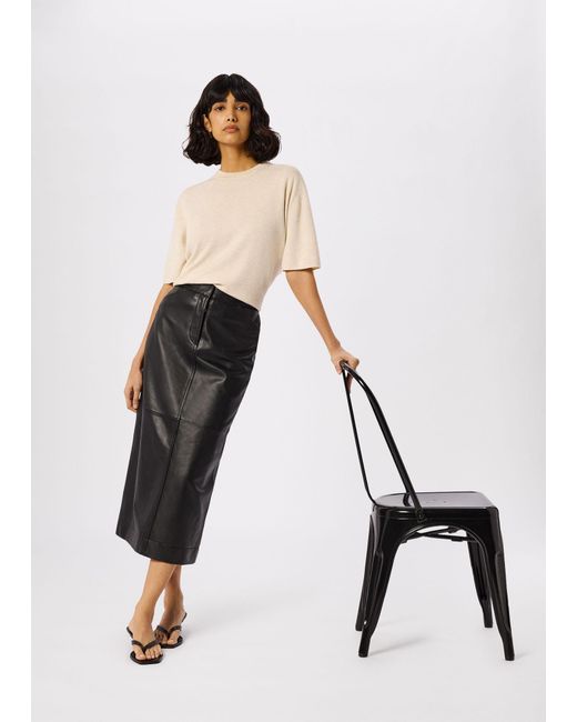 Whistles White Toe Post Kitten Heel Mule