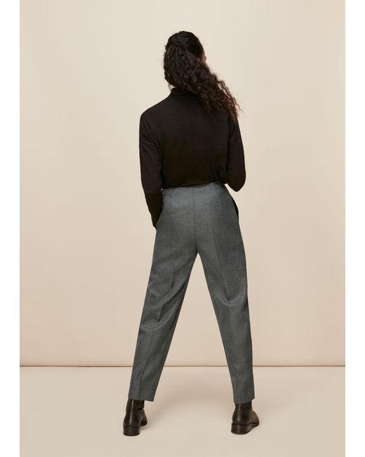 Whistles Natural Anita Easy Check Trouser