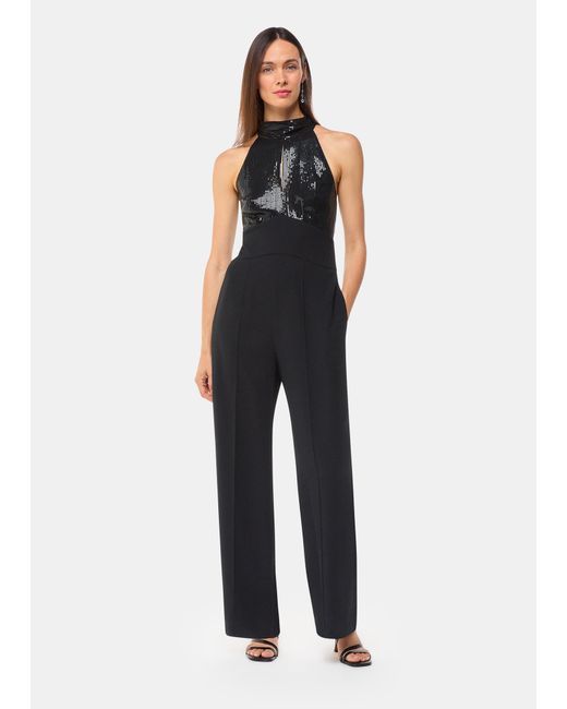 Whistles Black Glamorous Sequin Bodice Jumpsuit