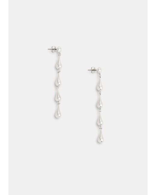 Whistles White Mini Teardrop Earring