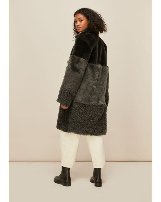 Whistles Natural Cosma Shearling Coat
