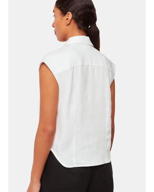 Whistles White Olivia Linen Shirt