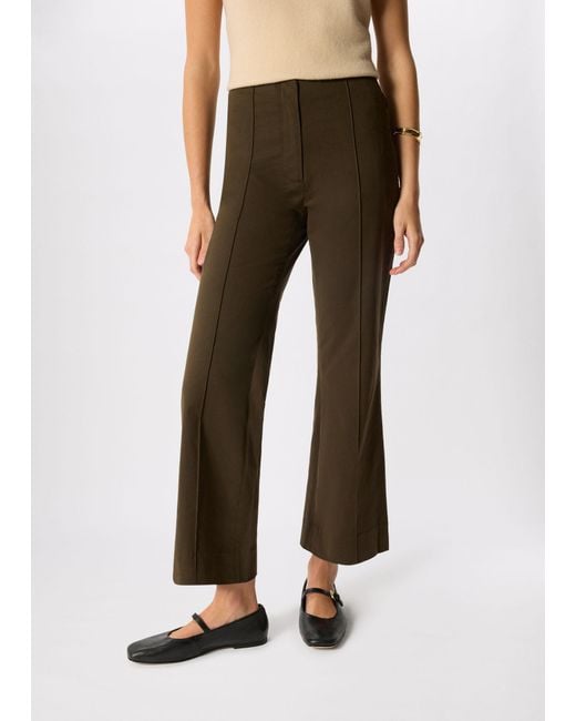 Whistles White Pintuck Kickflare Trouser