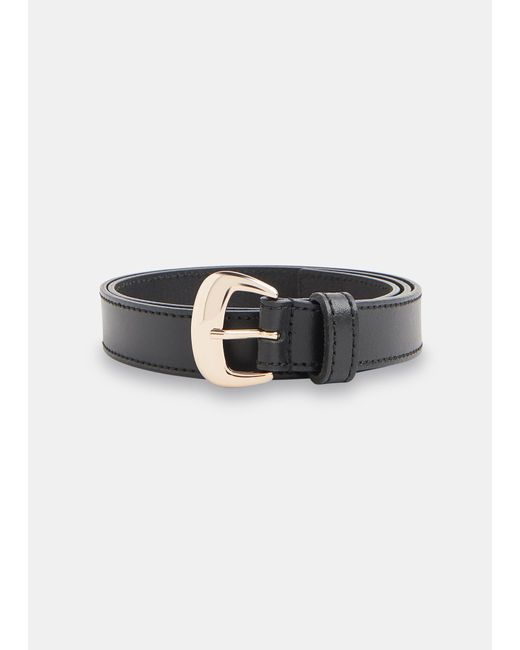 Whistles Black Slim Belt
