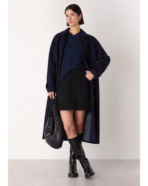 Whistles Blue Cashmere V Neck
