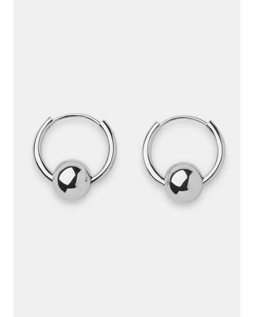 Whistles Metallic Sphere Hoop Earring