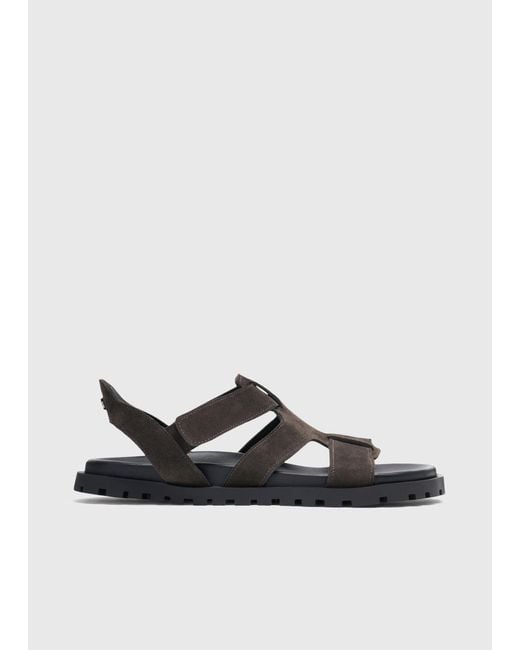 Whistles White Freya Fisherman Suede Sandal
