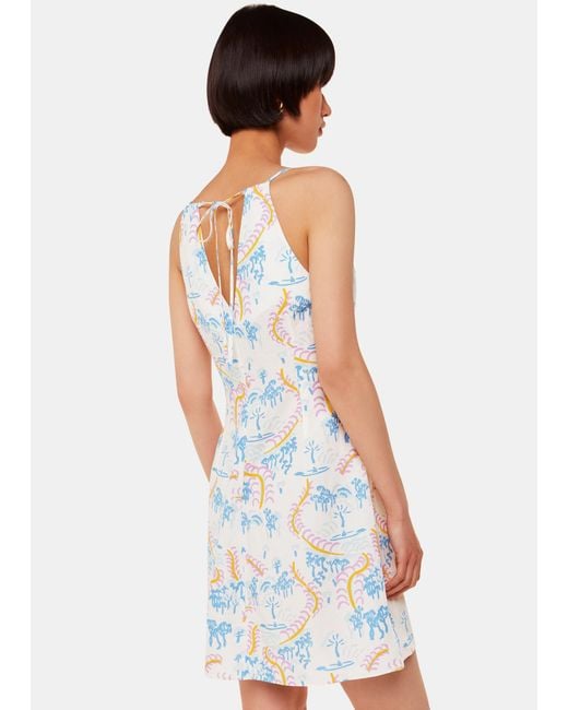 Whistles White Rainforest Linen Blend Dress