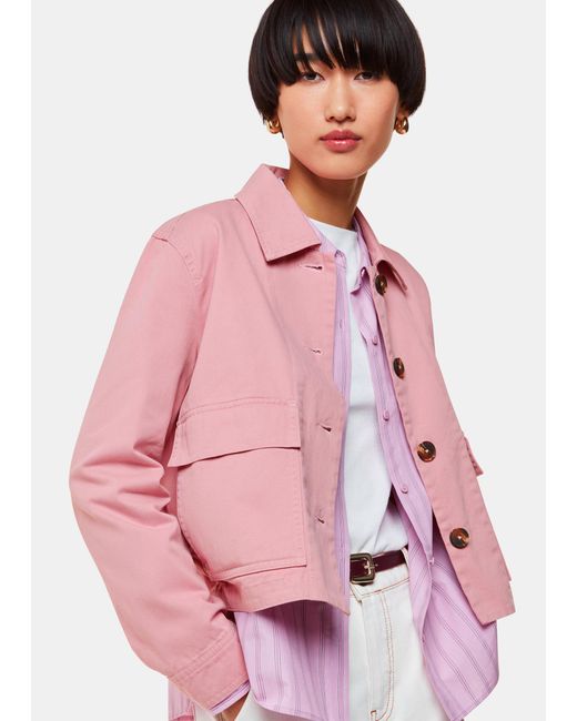 Whistles Pink Marie Casual Jacket