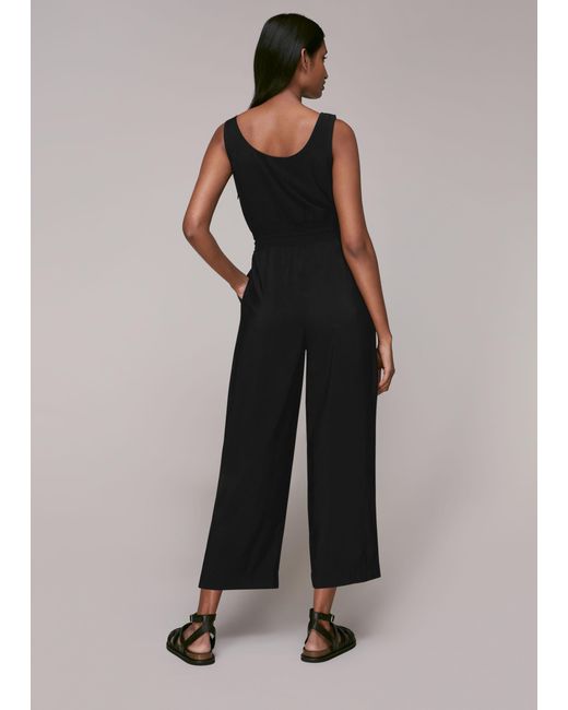 Whistles Black Quinn Casual Jumpsuit