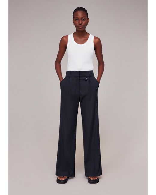 Whistles Blue Tess Long Trouser