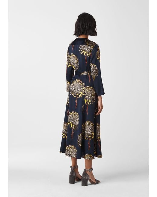 whistles gabrielle silk wrap dress