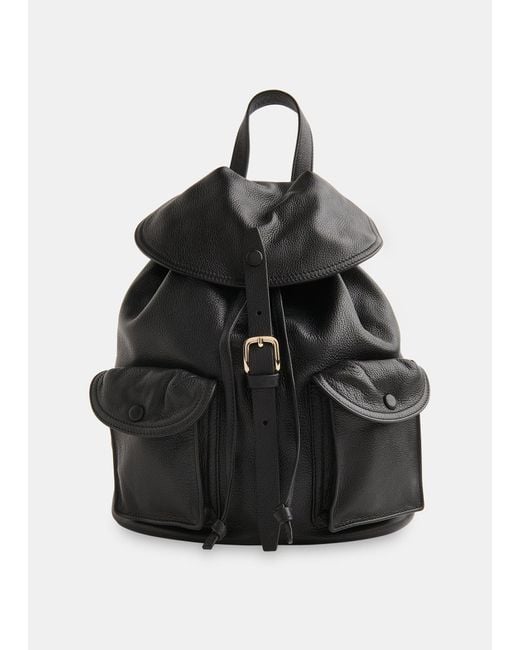 Whistles Black Sierra Pocket Detail Backpack