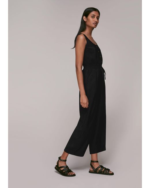 Whistles Black Quinn Casual Jumpsuit