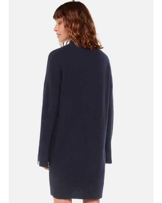 Whistles Amelia Wool Knitted Dress in Blue Lyst