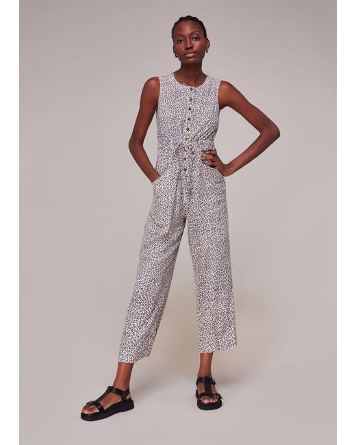 Whistles Dashed Leopard Jess Jumpsuit Lyst