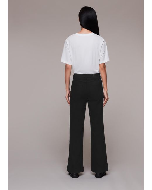 Whistles Black Lucy Stretch Flared Jean