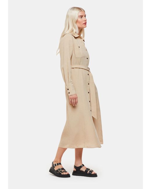Whistles Natural Petite Estella Shirt Dress