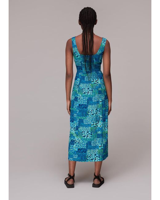 Whistles Blue Spring Meadow Button Up Dress