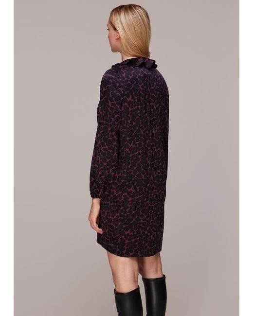 Whistles Multicolor Smudge Animal Frill Dress