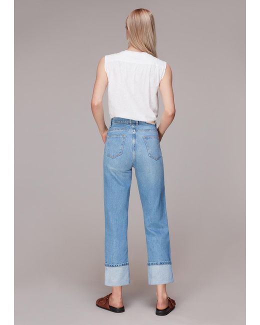 Whistles Blue Authentic Alba Turn Up Jean