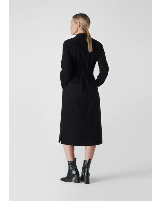 Whistles Blue Romaine Cord Dress