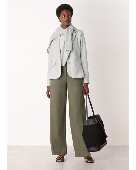 Whistles Gray Slim Jersey Jacket