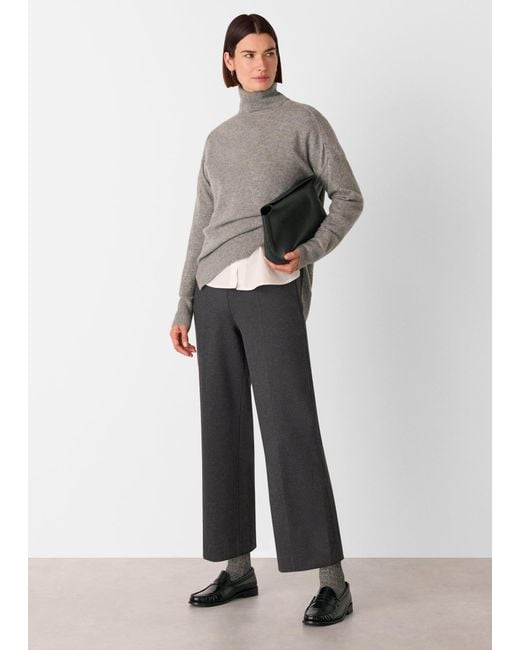 Whistles Black Camilla Wide Leg Trouser
