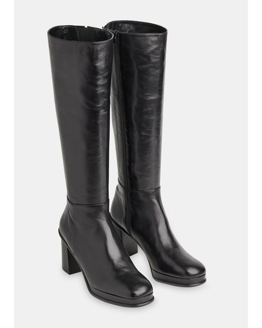 Whistles Clara Knee High Heeled Boot in Black Lyst