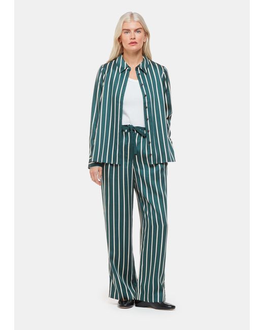 Whistles Blue Petite Alex Stripe Trouser