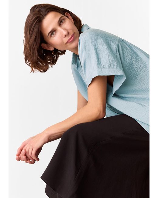 Whistles Blue Button Up Nicola Shirt