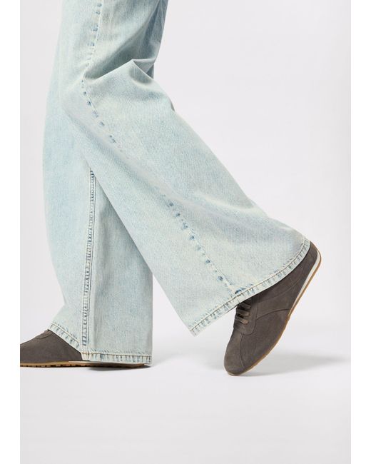 Whistles Gray Suede Unlined Sneaker