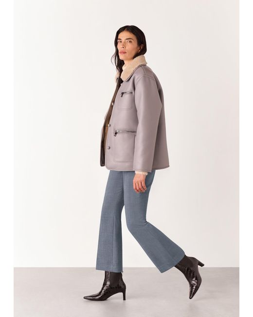 Whistles Gray Luisa Formal Trouser