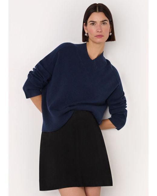 Whistles Blue Cashmere V Neck