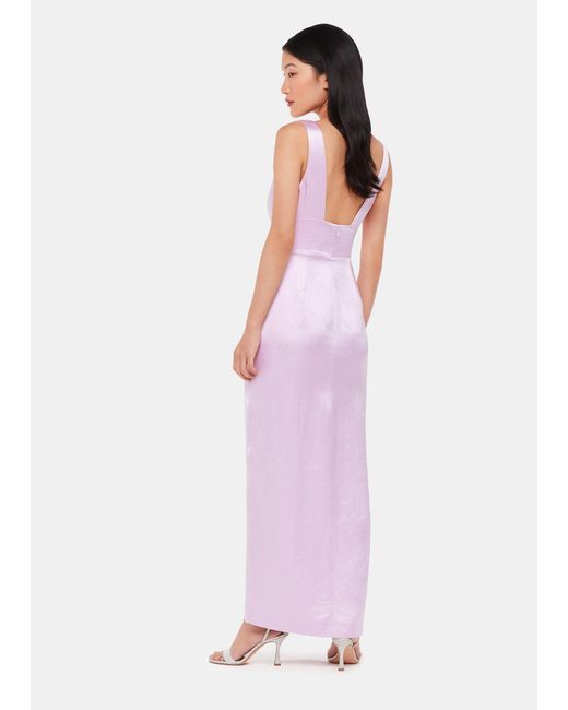 Whistles Pink Charlotte Satin Maxi Dress