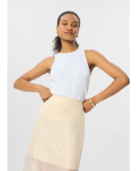 Whistles White Classic Ribbed Vest