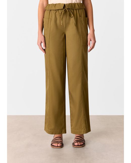 Whistles Natural Paper Bag Waistband Trouser