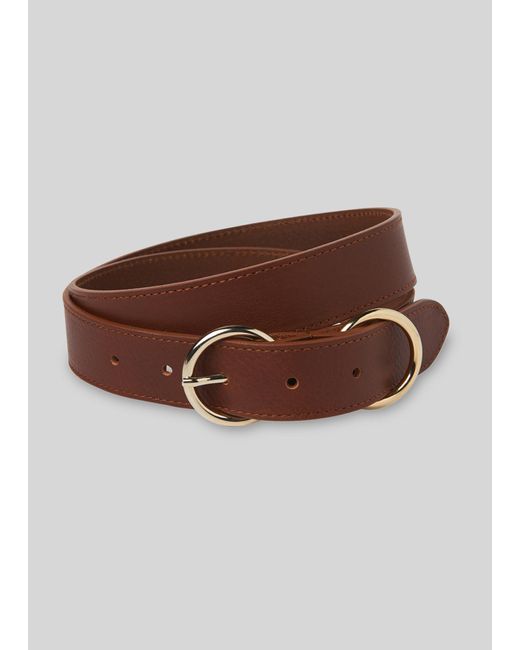 Whistles Brown Double Ring Buckle Belt