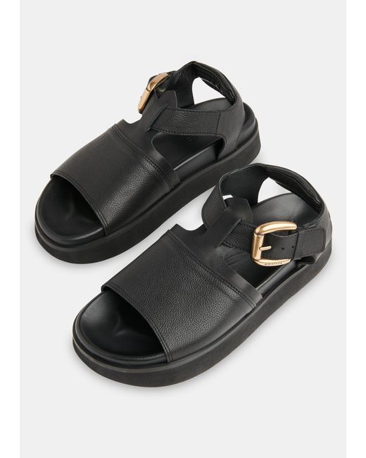 Hai White Whistles K Chunky Buckle Sandal