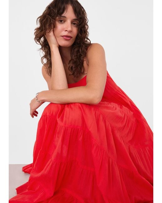 Whistles Cotton Tiered Maxi Sun Dress