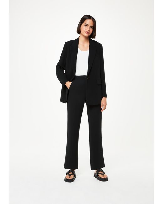 Whistles Black Crepe Boyfriend Blazer