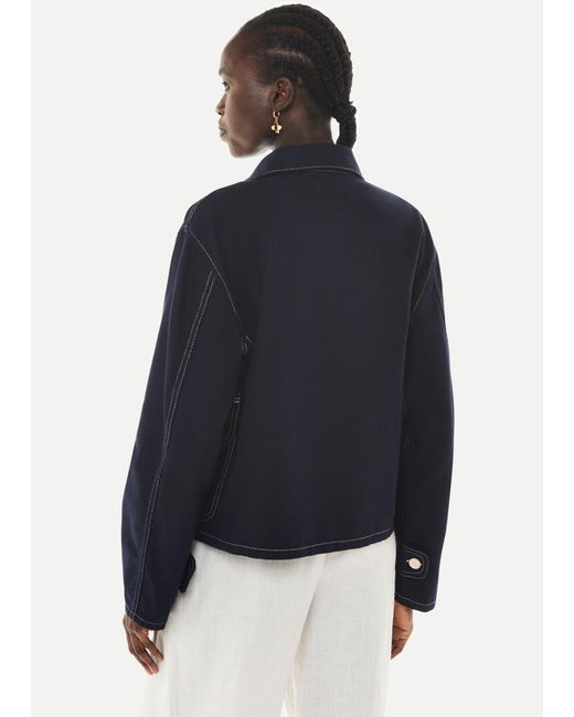 Whistles White Cassie Cargo Pocket Jacket