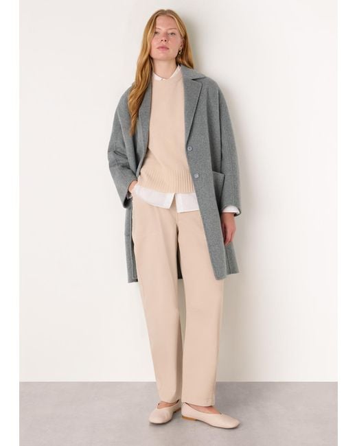 Whistles Natural Cassie Double Face Pocket Coat