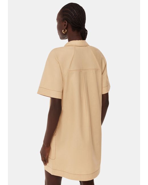Whistles Natural Ella Safari Dress