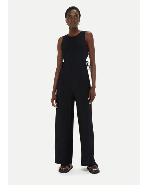 Whistles Black Cut Out Jumpsuit